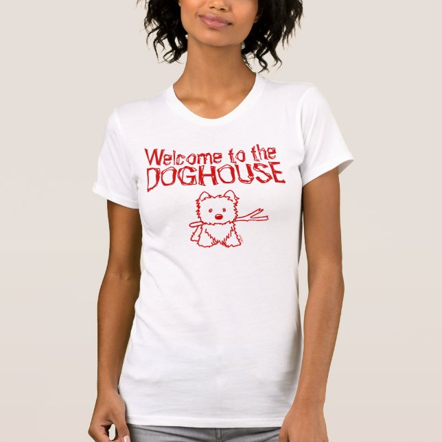 T-shirt de la maison-mère Westie Terrier Doghouse (Devant)