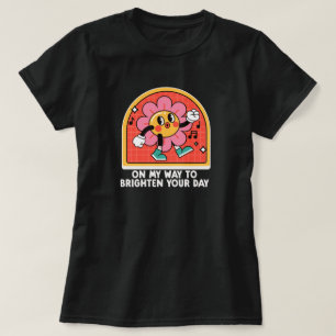 T-shirt de la marguerite positive Retro