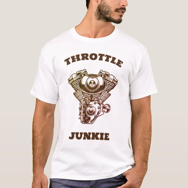 T-shirt de la moto Junkie (Devant)