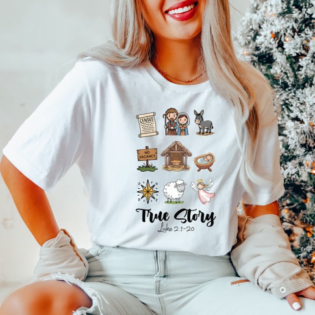 T-shirt de la Nativité de la Vraie Histoire (Créateur téléchargé)