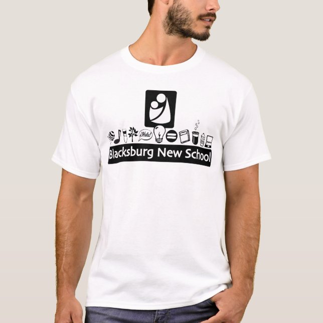 T-shirt de la nouvelle école de Blacksburg (Devant)