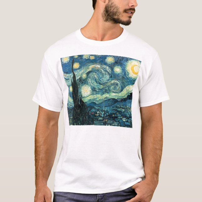 T-shirt de la nuit étoilée de Vincent van Gogh (Devant)