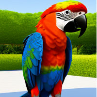 T-shirt de la perroquet macaw