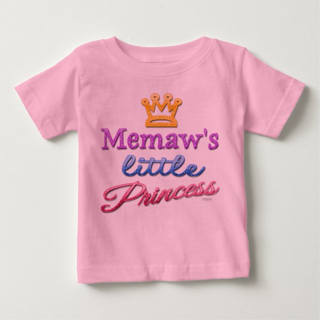 T-shirt de la petite princesse de Memaw (Devant)