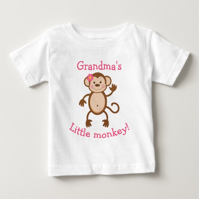 T-shirt de la petite singe de grand-mère (Devant)