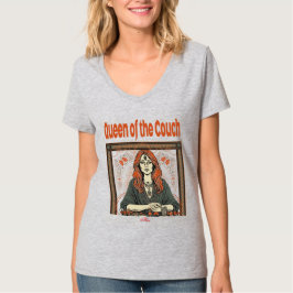 T-shirt de la reine du canapé drôle de jour blonde