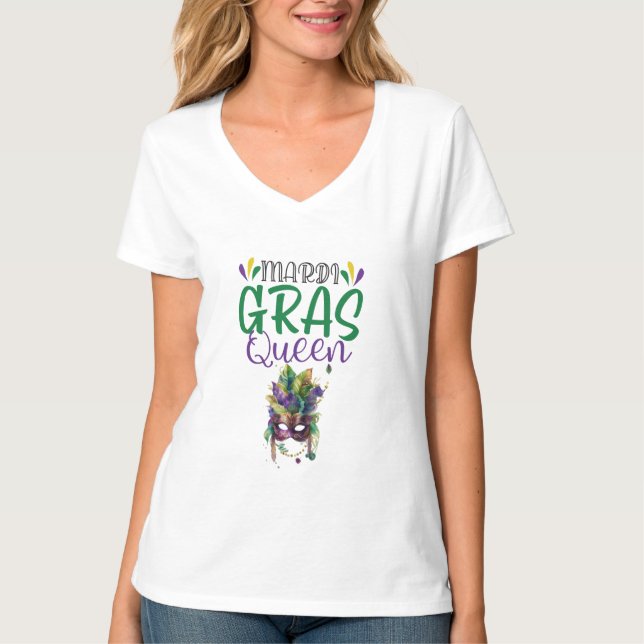 T-shirt de la reine Mardi Gras (Devant)