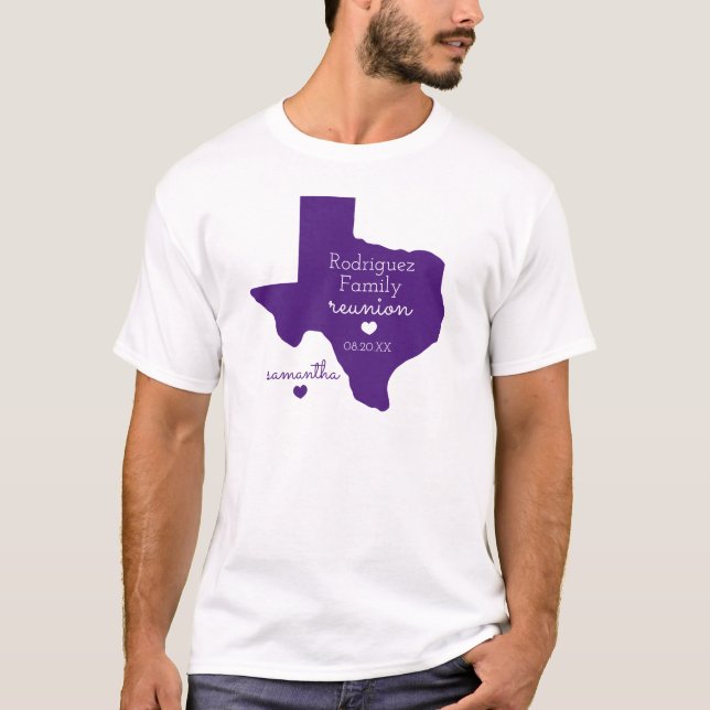 T-shirt de la Réunion familiale de l'État pourpre  (Devant)
