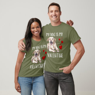 T-shirt de la Saint-Valentin du Labrador Watercolo