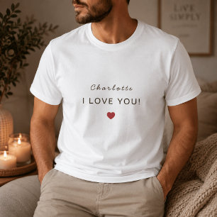 T-shirt de la Saint-Valentin Personnalisé Moderne