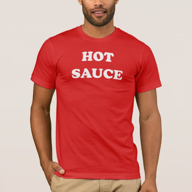 T-shirt de la sauce chaude des hommes (Devant)