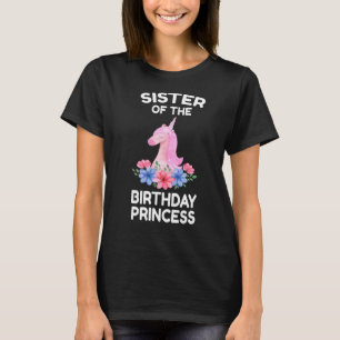 T-shirt de la sœur de la princesse d'anniversaire