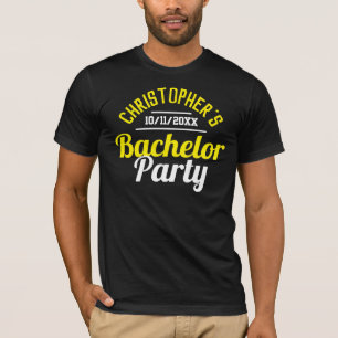 T-shirt de la soirée masculine de bachelor