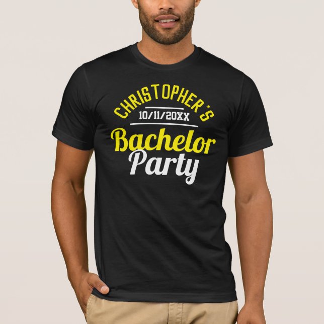 T-shirt de la soirée masculine de bachelor (Devant)