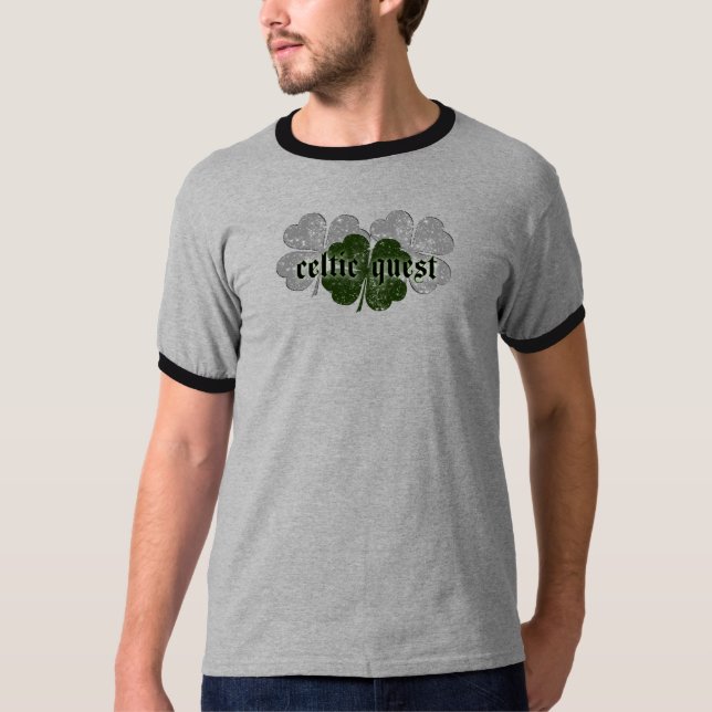 T-shirt de la sonnerie de 3 hommes de shamrock (Devant)