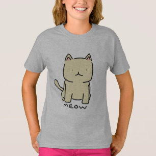 T-shirt de la sonnerie de la fille de Meow