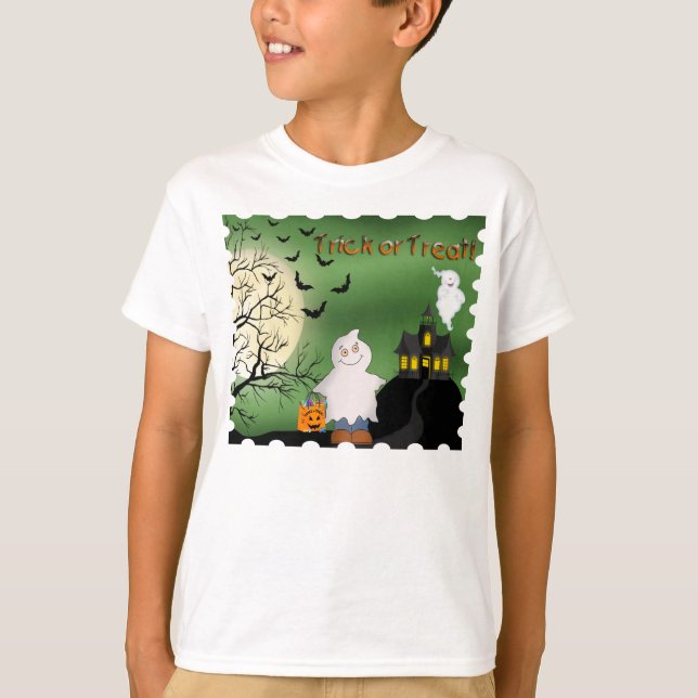 T-shirt de la sonnerie de l'enfant de fantôme de (Devant)