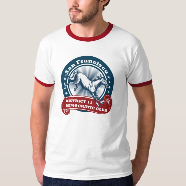 T-shirt de la sonnerie des hommes Democratic de (Devant)
