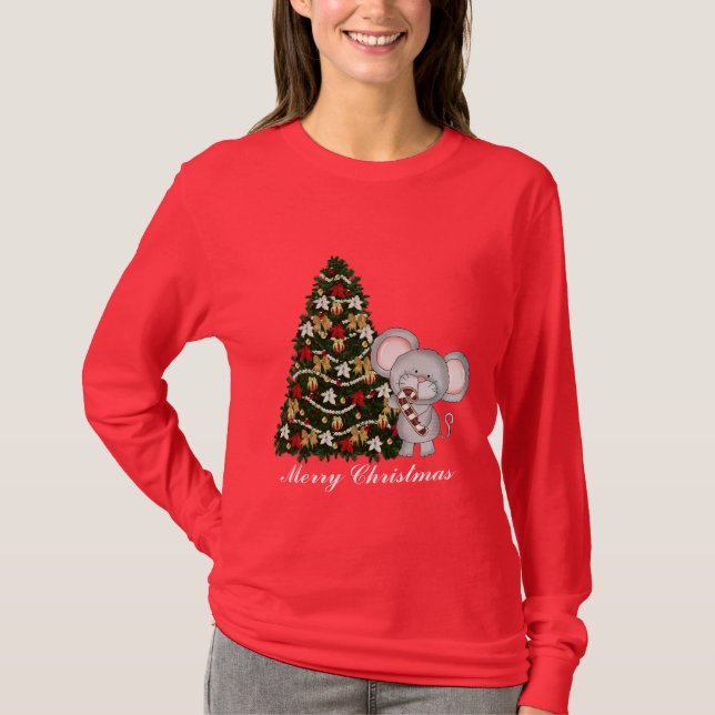 T-shirt de la souris de Noël (Devant)