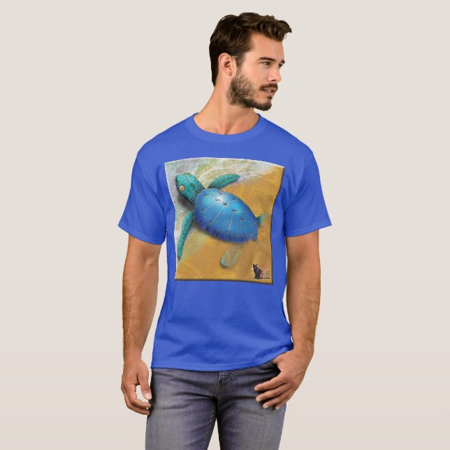 T-shirt de la tortue de mer (Devant entier)