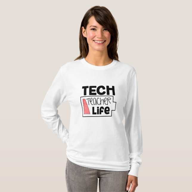 T-shirt de la vie de professeur de technologie (Devant entier)