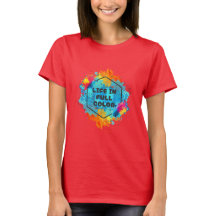 T-shirt de la vie en pleine couleur