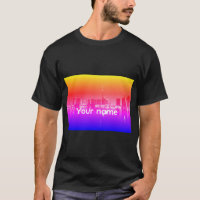 T-shirt de la vue sur la ville personnalisée - Nom
