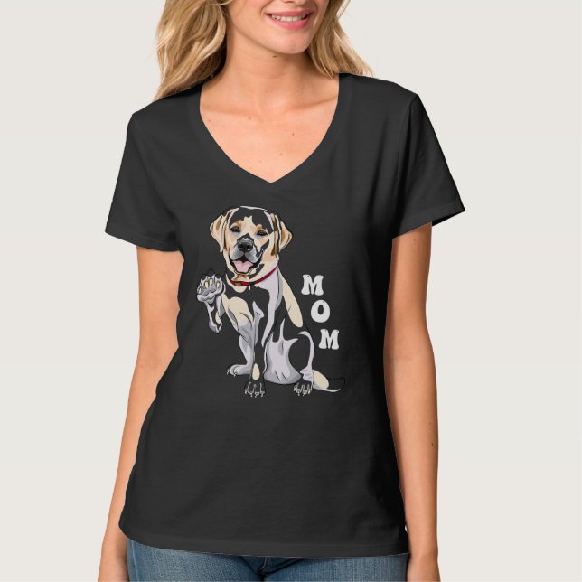 T-shirt De Lab Maman Fox Jaune Labrador Retriever (Devant)