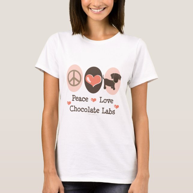 T-shirt de laboratoires de chocolat d'amour de (Devant)
