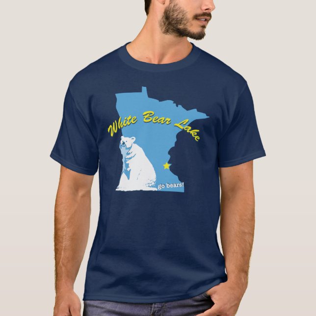 T-shirt de lac bear blanc (Devant)