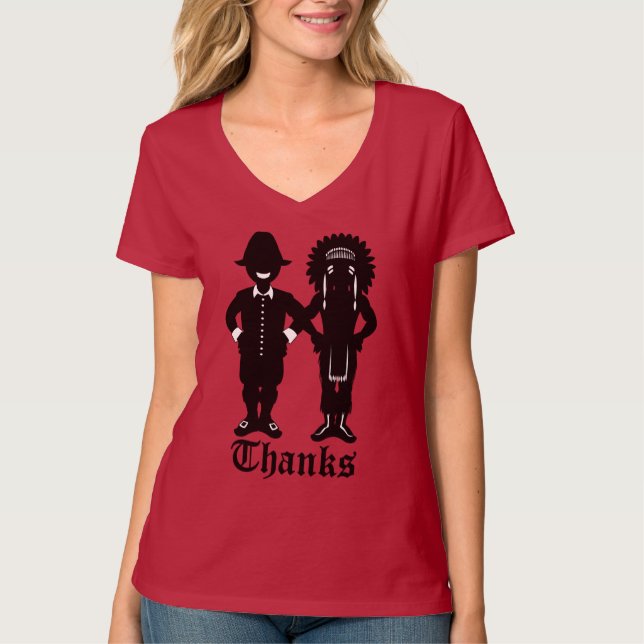 T-shirt de l'Action de grâce féminin Chemise de Fê (Devant)