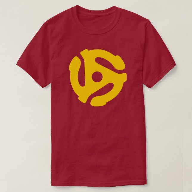 T-shirt de l'adaptateur de disque vinyle rétro 45  (Design devant)