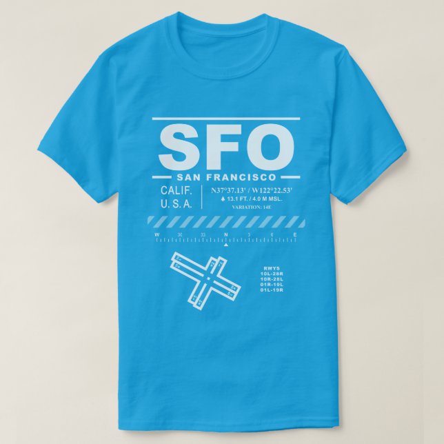T-shirt de l'Aéroport international de San Francis (Design devant)