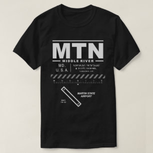 T-shirt de l'aéroport Martin State MTN