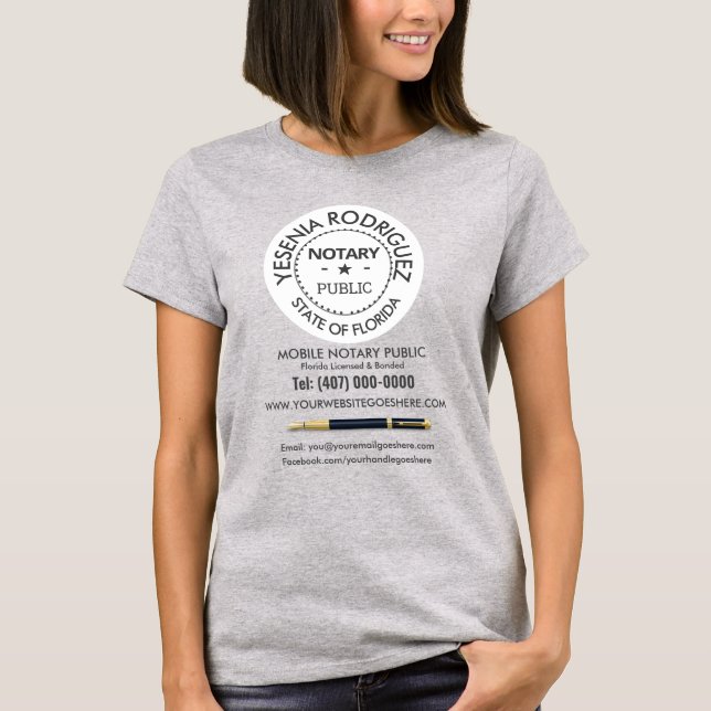 T-shirt de l'agent de signature de prêt public de  (Devant)