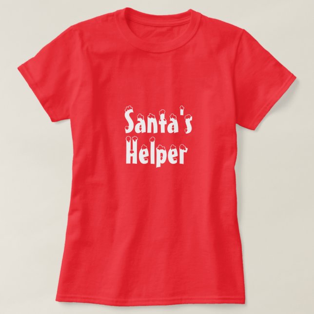 T-shirt de l'aide père Noël (Design devant)
