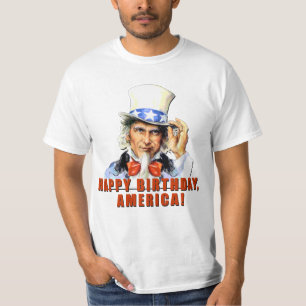 T-shirt de l'Amérique de joyeux anniversaire
