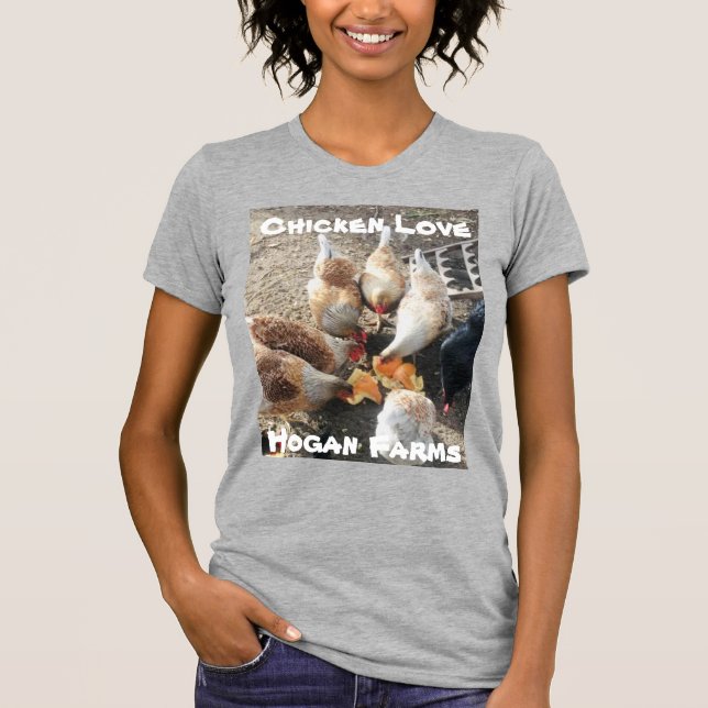 T-shirt de l'amour du poulet (Devant)