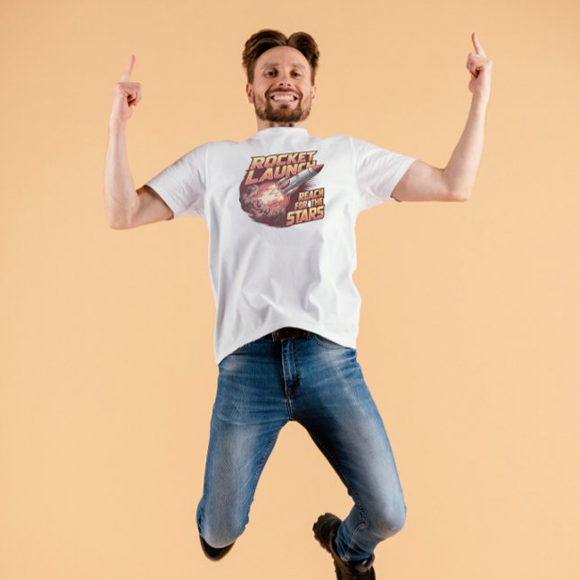 T-Shirt de lancement de fusée audacieux et vivid (Créateur téléchargé)