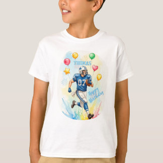 T-shirt de l'anniversaire de footballeur, Ballons,