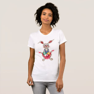 T-shirt de lapin de Pâques des femmes