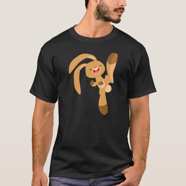 T-shirt de lapin en kickjumping mignon (Devant)