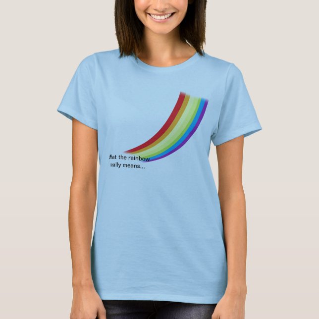 T-shirt de l'arc-en-ciel W/Scripture (Devant)
