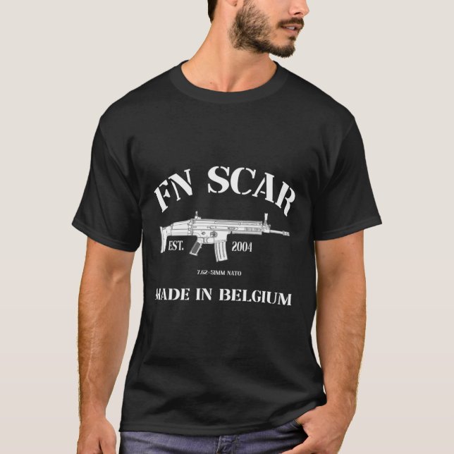 T-shirt de l'armée des armes à feu Fn-Scar (Devant)
