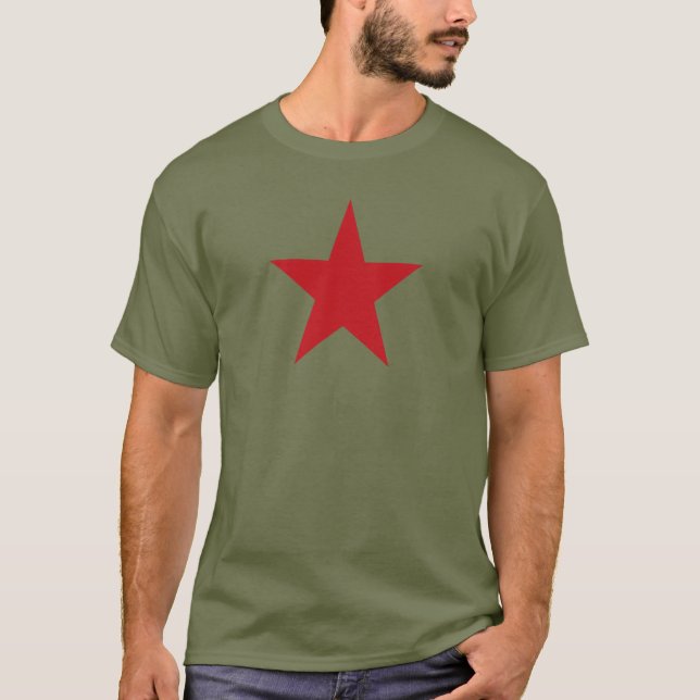 T-shirt de l'Armée verte étoile rouge (Devant)