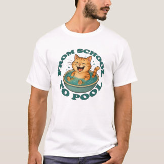 T-shirt De l'école à la piscine