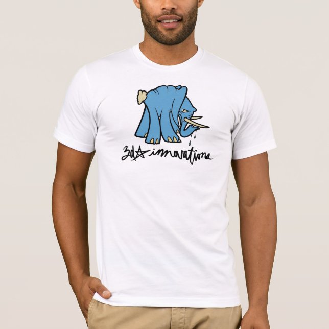 T-shirt de l'éléphant 3d (Devant)