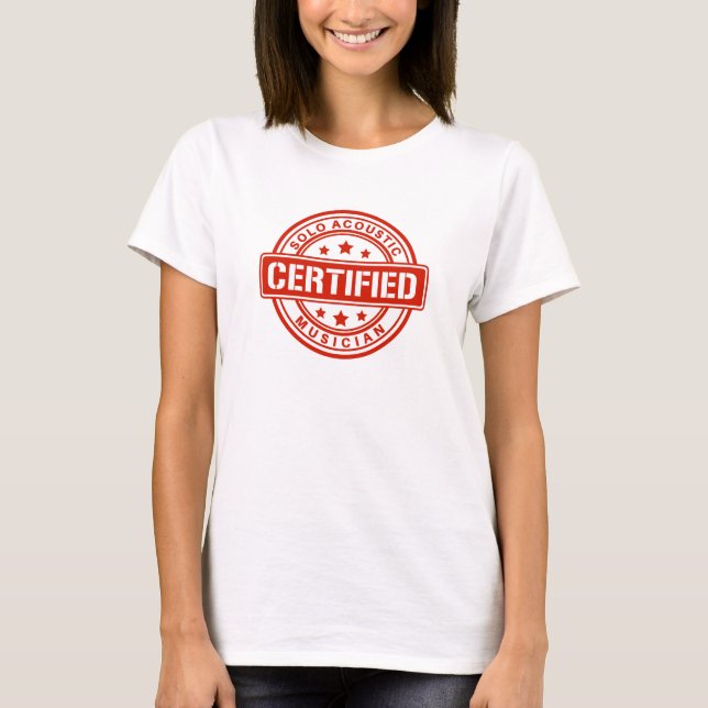 T-shirt de l'Emblème de musicien acoustique solo ( (Devant)