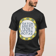 T-shirt de l'emblème du palindrome sacré Carré SAT