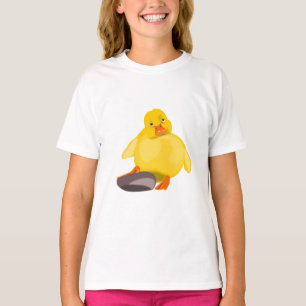 T-shirt de l'enfant de canard jaune